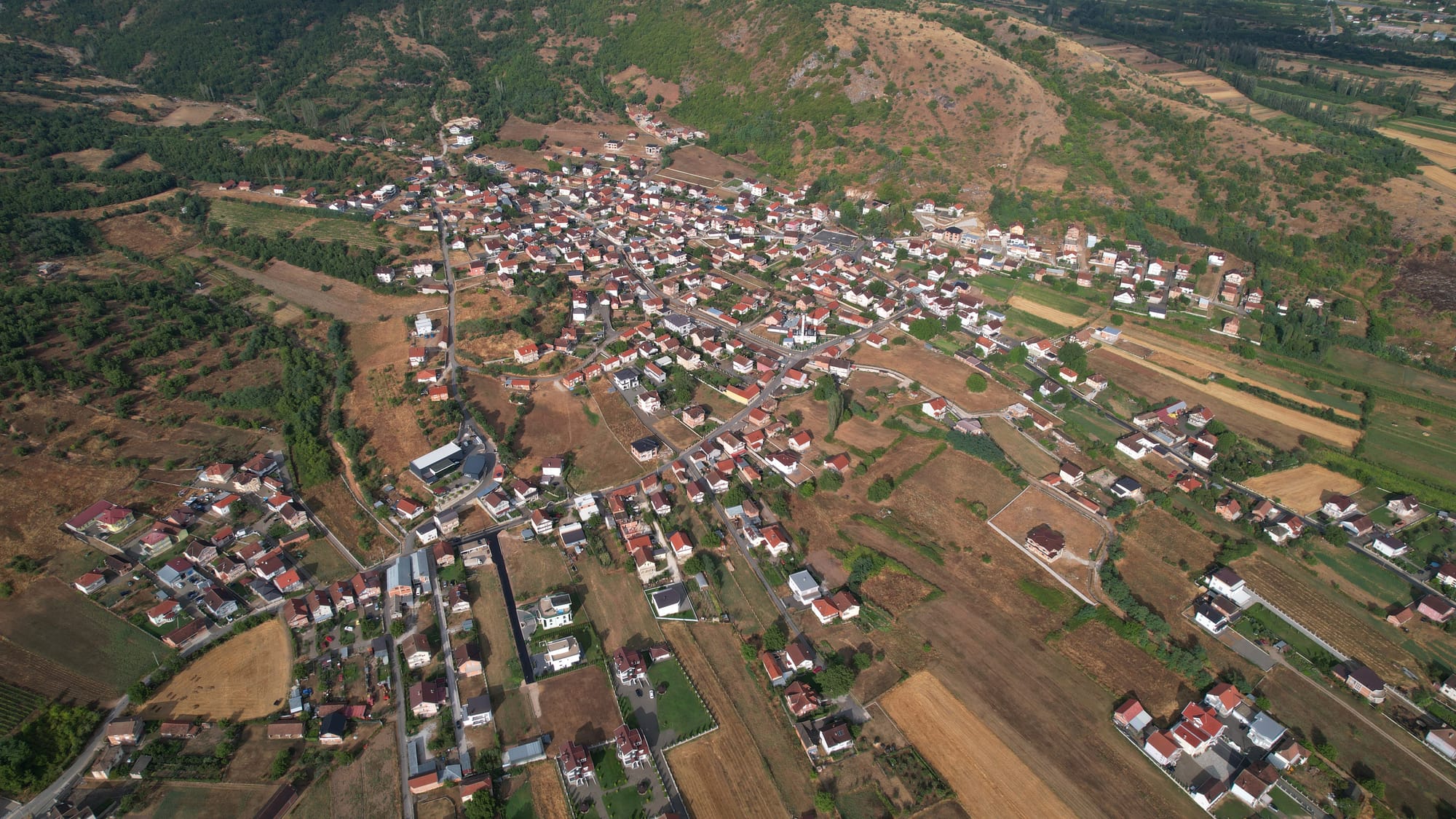 An aerial view of the village of Koroshishta.