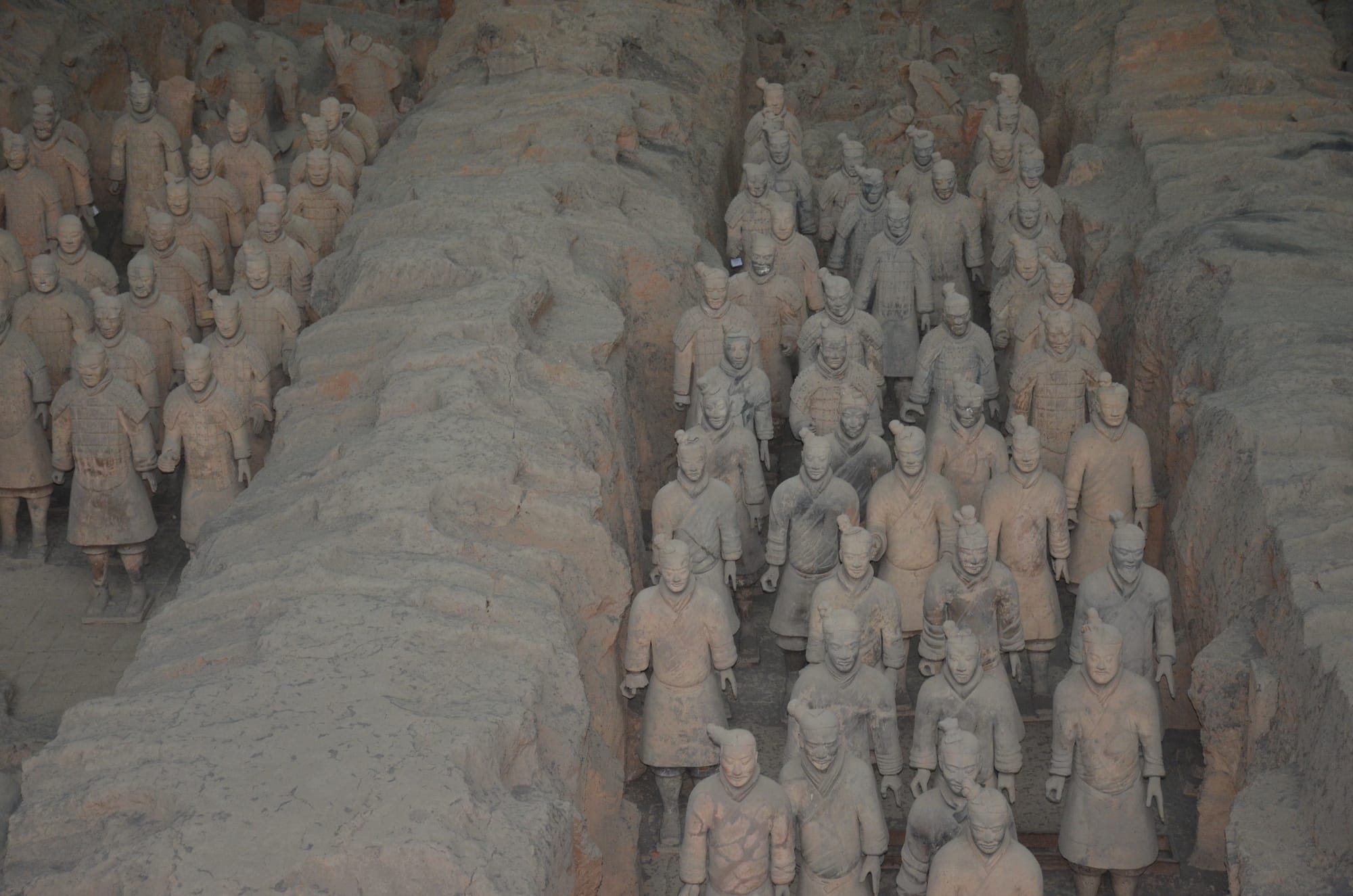 Terracotta warriors from the First Emperor's burial complex.