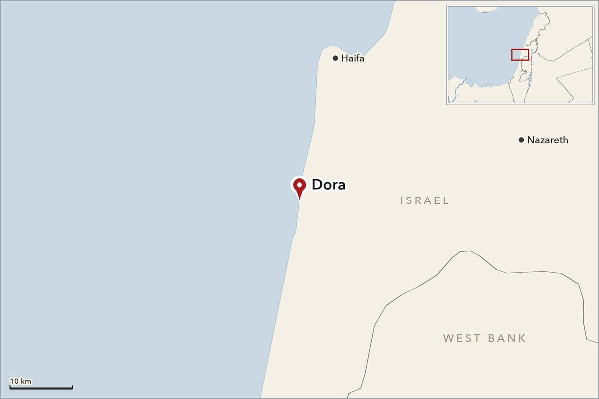 Map showing where Dora is