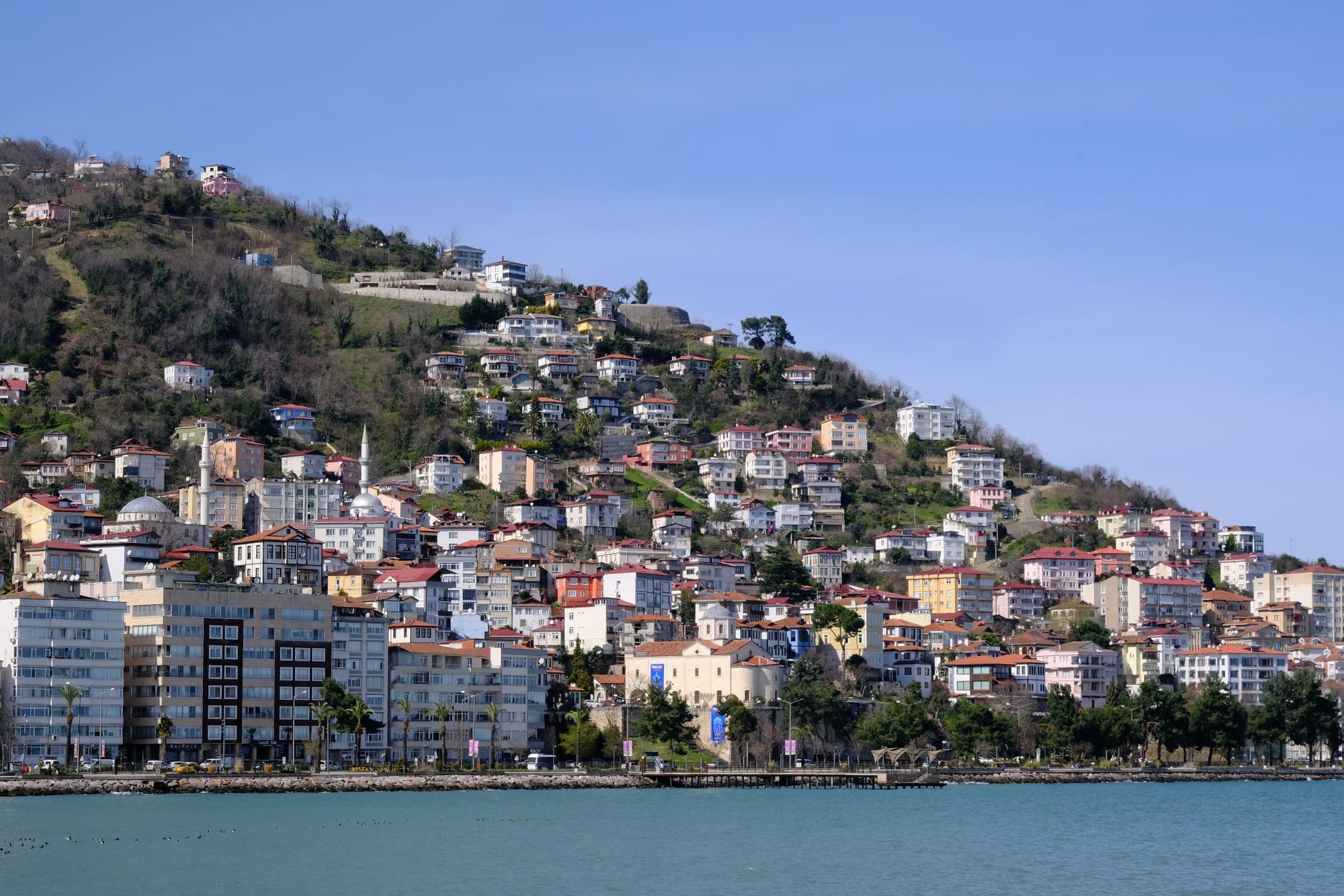 a view of Ordu city and the Black Sea coast, Türkiye