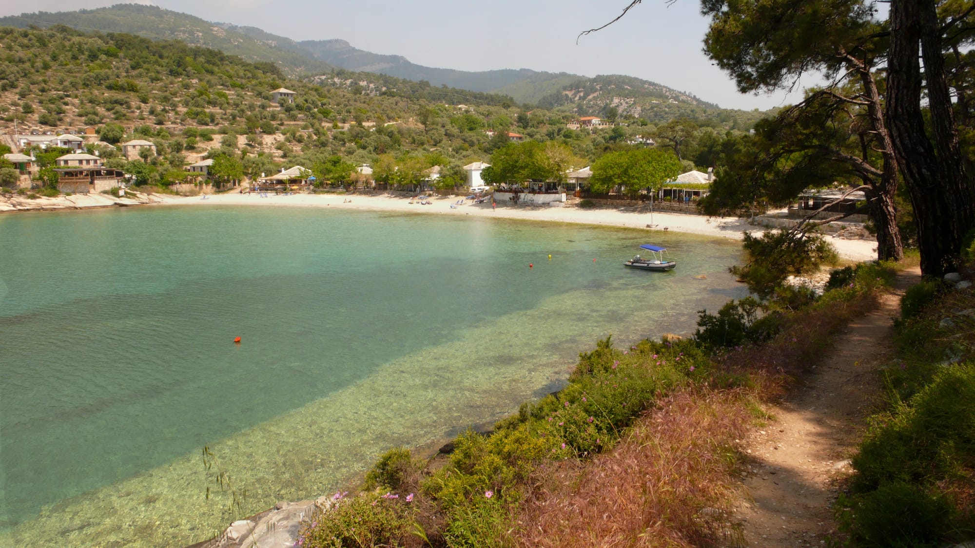 Coastline and landscape of Thasos island, Greece