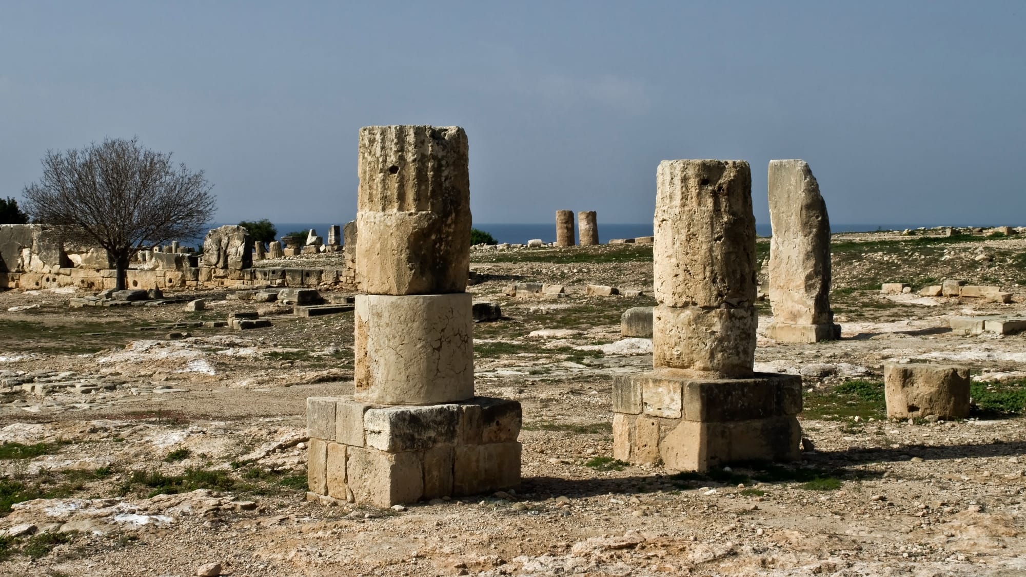 The ruins of the sanctuary of Aphrodite at Palaepaphos, Kouklia, Cyprus